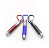 LED mini ficklampa aluminium legering fackla med karabiner 3 in1 ring nyckelkedja röd UV laser stråle pekare penna ljus nyckelring