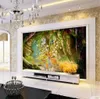 Tapeta Nordic Park jaskiniowy, zielony sika jelenie, 3d krajobraz salon sypialnia tło dekoracji ściennych ściennych tapeta