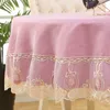 Linner Tkanina Piknik Tablecloth 70.8 "Calowy okrągły stół stół pokrywa Łatwa opieka na ślub lub imprezę