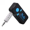 Samochód Bluetooth X6 Muzyka Odbiornik Adapter 3.5mm Jack Wireless Zestaw głośnomówiący Zestaw Zestaw Samochodu TF Reader Card Funkcja Gruszka Biały Pakiet