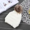 Kids Adults Fur Pom Beanies With Liner Trendy Hats Winter Knitted Luxury Cable Slouchy Skull Caps Leisure Beanies CCA 20pcs2696034
