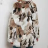 Cappotto lungo invernale da donna in pelliccia sintetica moda taglie forti Autunno caldo morbido giacca con stampa leopardata Cappotto femminile Capispalla