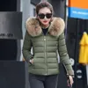 Mode-hiver court manteau femmes épais chaud vers le bas coton veste femme à capuche col de fourrure jaket femmes manteaux chaquetas mujer invierno 2018