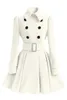 Mulheres de lã feminina Women Women Women Woolen Coat Windbreaker Multicolor Belt Bandrage Top White Blend Girls Dress Dress Dress Ladies Tops Plus