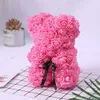 Ours en Rose romantique avec boîte pour la Saint-Valentin, cadeau de fête de mariage, anniversaire de Noël, décoration de cadeau