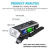 2020 Waterproof Rechargable Bicycle Light LED Bicycle Light Set Intelligent Sensor Front Lights Bike Accessories Lamp