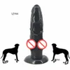 Realistic Dildo Cão lobo grande Dildo Animais Sex Toys for Men Fetish Mulheres Stuffed Dildo G-Spot Masturbação Plug Anal Toy baratos