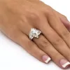 New Fashion 18K Gold Ring Luxury Oval 925 Silver Diamond Jewelry Anniversary Proposal Promise Gift