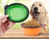 جديد الكلب عاء الغذاء الصف سيليكون طوي للتوسيع كأس صحن للحيوانات الاليفة القط الغذاء تغذية المياه المحمولة السفر وعاء الشحن حلقة XD20402