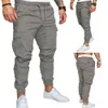 Mode hommes maigre urbain droit Cargo pantalon jambe pantalon décontracté crayon survêtement tactique mâle armée