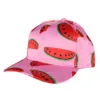 Frutas do verão Padrão Bone cereja Impressão Curvo Eaves Sun Cap Mulheres Hip hop Hats Girl Fashion Bonés de beisebol RRA2269