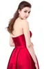 2019 New Vestido De Festa Formatura Bridal Strapless Sleeveless Wine Red Danni Slim Long Prom Fress Custom Party Formal Evening Gown 506