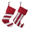 Julstrumpor hängande strumpor träd prydnad dekor strumpor gåva godis väska stocking nyår prop socks juldekoration 30pcst2i5510