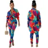 Conjuntos de 2 peças conjuntos africanos para mulheres novas estampas africanas elásticas bazin calças largas estilo rock manga Dashiki famoso terno para Lady327S