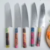 8 pouces Couteau de chef 67 couche VG10 Damas acier Cleaver Santoku Utilitaire Peeling légumes Kiritsuke solidifiés poignée en bois Outils de cuisine