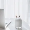 Новый увлажнитель воздуха Cute White Deer Ультразвуковой диффузор Pink Rabbit Креативный мультяшный диффузор с зарядкой через USB 220 мл Цветной свет Desktop3659561