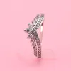 Prenses Yüzük Gözyaşı Yüzükleri Set Üst Moda Sterling Sier Kadın Düğün Takı CZ Diamond Ring Orijinal Kutu