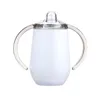 Fedex sippy biberon tazza 10 once 12 opzioni di colori bicchiere in acciaio inox con doppi manici senza perdita con capezzolo e coperchio