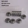 500PC / LOT MR149ZZ MR149 ZZ Deep Groove Kullager 9x14x4.5mm Miniatyr Mini Metal Skärmad MR149Z 9 * 14 * 4,5 mm 679ZZ 679 ZZ