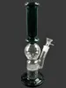 Cachimbos de água de vidro de 14 polegadas Honeycomb Perc Percolator Tobacco Oil Dab Rigs Green Heady 18mm Joint Hookah Bong