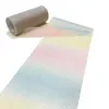 Arcobaleno glitter tulle rotolo paillettes cristallo organza tessuto trasparente fai da te regalo artigianale gonna tutu decorazione di nozze per la casa ZC0600