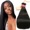 Bundles de tissage de cheveux raides brésiliens non transformés cheveux vierges brésiliens raides 4pcs / lot faisceaux de cheveux humains brésiliens