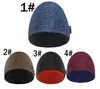 Зимние осенние шапки для женщин Мужчины Марка стиль Мода Шапочки Skullies Chapeu Caps 4Color холодной шерсти шляпы Двухсторонняя протектор уха вязать