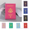 S￶t USA Passport Cover Women Pink Travel Pass Holder American Covers for Passport Girls Case Pouch Pasport DLH105