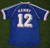 1998 Retro Vintage Soccer Jersey Zidane 10 Henry 12 ashiforms Maillot de Foot Maillots Football Derts de la Equipe 22aag