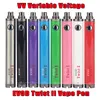 EVOD 2 TWIST II Vaporizzatore VV Batteria ricaricabile 1600mAh 3.2V-4.8V Vape Pen Pulsante a tensione variabile regolabile 510 Thread E Cigs