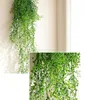 Artificial Long Hanging Vine Plant Wall Fake Ivy Leaf Green Rattan Home Garden Decoration 115 cm