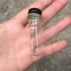 22 * 50 * 14mm 10mlガラス瓶アルミニウムねじキャップカスケット透明空の瓶ギフトガラス瓶100ピース