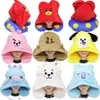 Coussin de chapeau en peluche en peluche de dessin animé de 7 couleurs avec des oreillers de cou de chaleur en forme de U beaux oreillers brodés colorés mignons DH0725