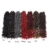 18 '' tranças de crochet deusa sintética Locas resistentes a calor crochet extensões de cabelo 24strandas / pacote Bohemian Bloqueios