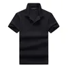 Wholesale free shipping 2020 new fashion brand lapel summer casual men's solid color polo short sleeve polo 100% cotton