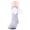 Kids Socks with Angel Wings Newborn Baby Socks Pink Socks Shoe 4 Colors Knitted Knee Sock 100% cotton anti-slip sole