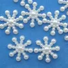 Juldekorationer 100 st Craft Snowflake Flatback Pearl Embellishments Cardmaking QtyS Psminding Wedding Decoration1