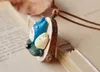 Cartoon Resin Totoro Pendant Necklace for Women Child Japanese Lovely Jewelry Blue color Cute Animal Necklaces rope chain