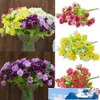 Decorative Flowers 1 Bouquet 21 Head Artifical Fake Rose Weeding Party Home Decor Silk Flower