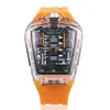 Нарученные часы Прозрачные классические мужские спортивные часы Quartz Высококачественные модные силиконовые ремешки для часов Watch1