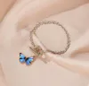 pulseira de borboleta azul