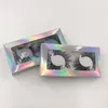 25mm 3D Mink Lashes 100% Real Mink 2 Pairs In Holographic Packaging Long Dramatic False Eyelashes