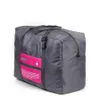 Saco de viagem portátil dobrável Sacos de armazenamento de bagagem de tamanho grande sacos de mercearia reutilizável bolsas de compras Eco-friendly bolsa Burly Duffle saco presente RRA2628