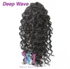 Deep Wave Water Wave Peruvian Ponytails Natural Black 120G 140G 160G 100% Obehandlat Remy Virgin Human Hair Horsetail Extensions