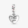 Nieuwe Collectie 100% 925 Sterling Zilver Mom Script Hart Dangle Charm Fit Originele Europese Bedelarmband Mode-sieraden Accessoires