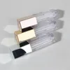 Factory Plástico Cosméticos de plástico integral embalagem Gold Silver Pentágono Lip Gloss Tube 5ml Clear Tubos de gloss lipgloss.