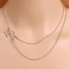 5 stilar Designer Smycken Kvinnor Halsband Enkel Infinity Cross Slide Necklace 925 Silver Chain Pendant Bird and Tree Smycken