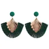 Bruiloft Tassel Oorbellen, Boheemse ventilator Tassel Alloy Hanging Dames Bruidsmeisje Roestvrijstalen oorbellen