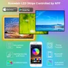 ABD DIY 5050 RGB LED Şerit Sigara Su geçirmez DC 5V USB LED Işık içinde Stok Esnek Bant 300CM 3M Bluetooth APP İçin Tv Arka Plan Şeritleri