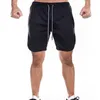 Springa sport shorts mens 2 in1 korta tröjor gym fitness träning snabb strand korta byxor manliga sommar joggar byxa